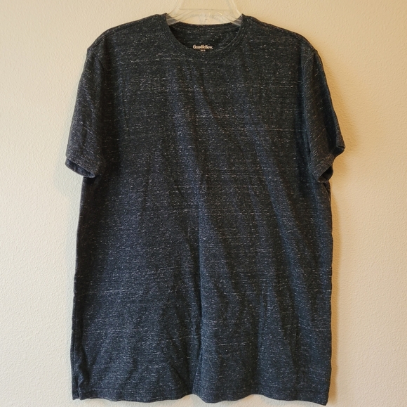 Goodfellow T Shirt Bundle Tee Standard Fit Black Heather Grey Light Blue Cotton - Picture 6 of 11